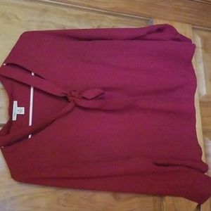 Cozy casual lightweight red top